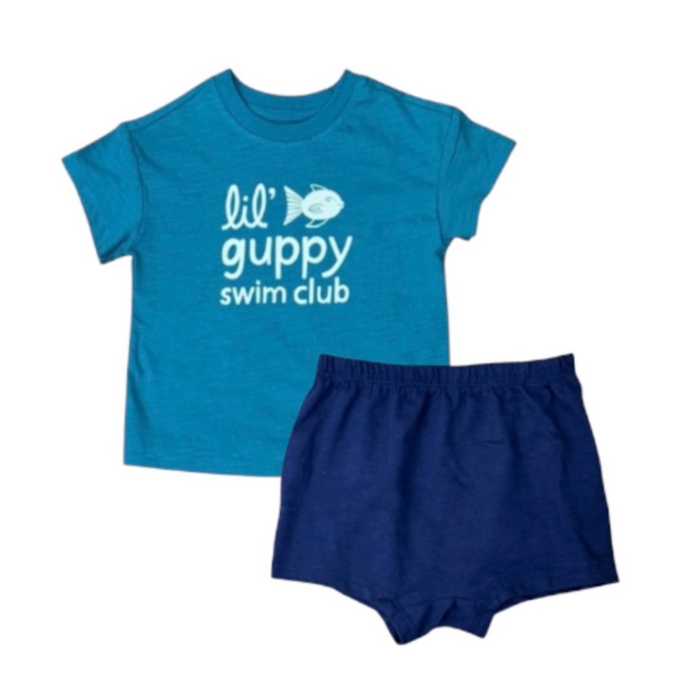 Set Cat & Jack 18M Baby Player and short for baby with letters on the front